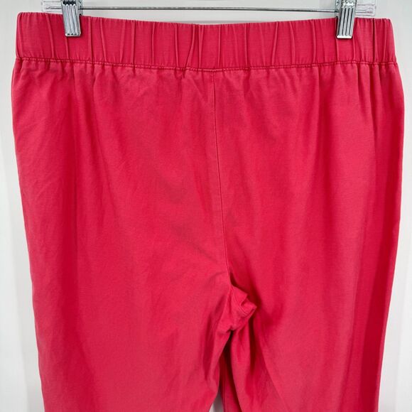 TALBOTS Washed Red Pull On Drawstring Cuffed Cotton Pant Size 6 - Picture 5 of 8
